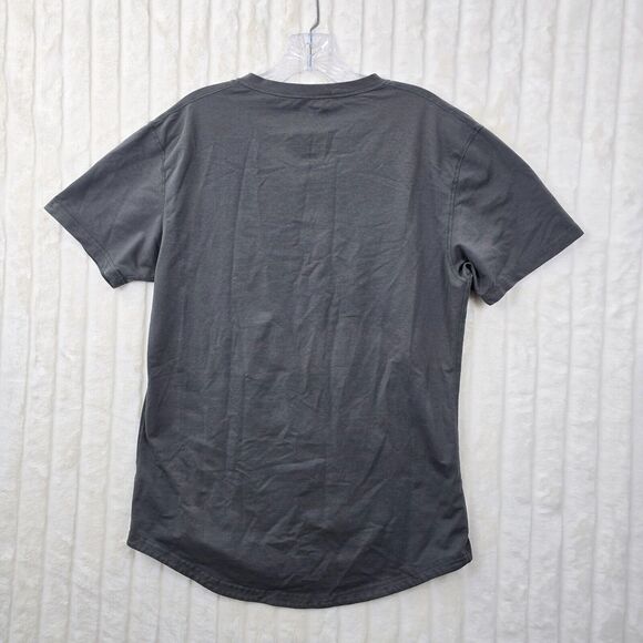 BYLT Men's Gray Drop Cut SS Lux Performance Gym Workout Tshirt Size L - Picture 9 of 12